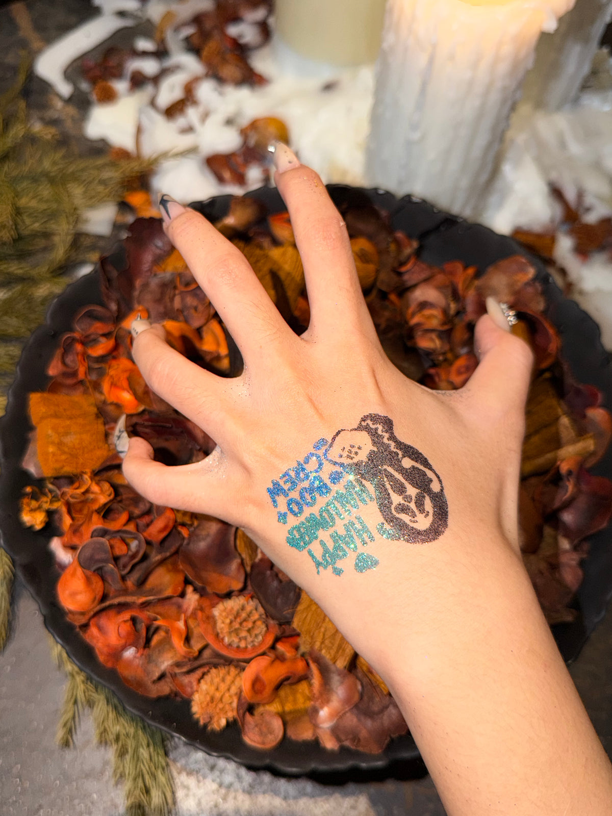 DIY Halloween Phantom Glitter Body Art Kit