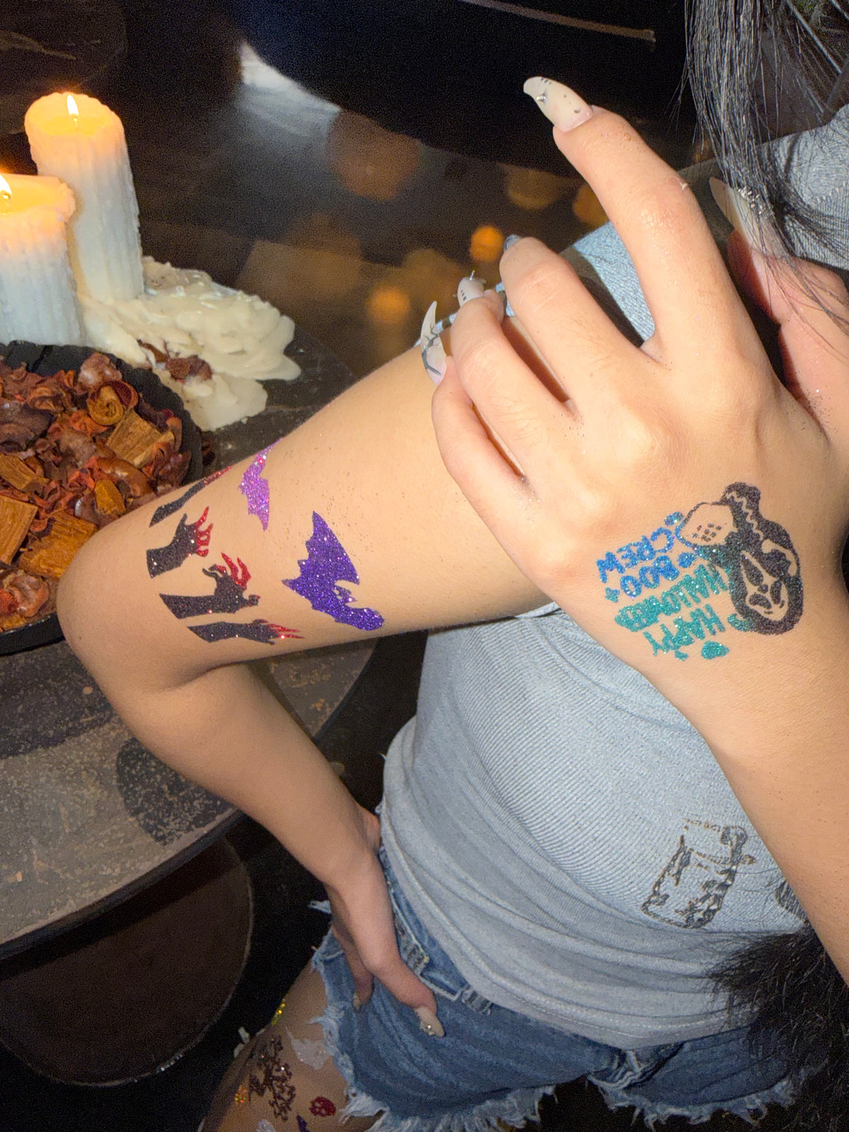 DIY Halloween Phantom Glitter Body Art Kit