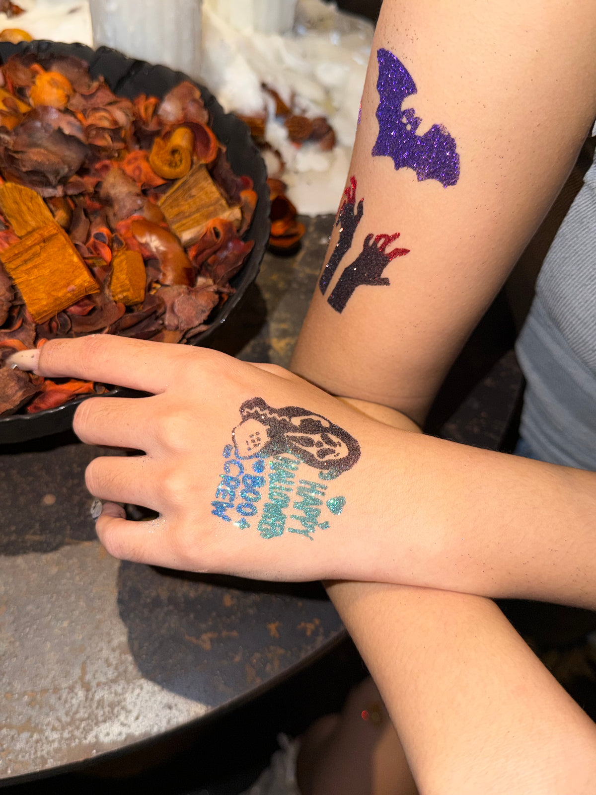 DIY Halloween Phantom Glitter Body Art Kit