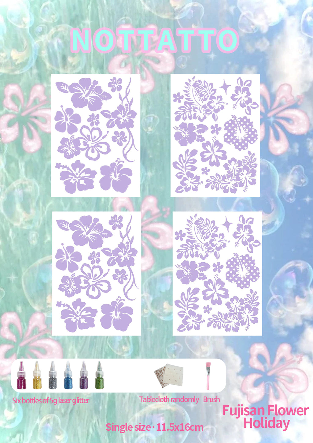 Fujisan FlowerHoliday  DIY Glitter Tattoos
