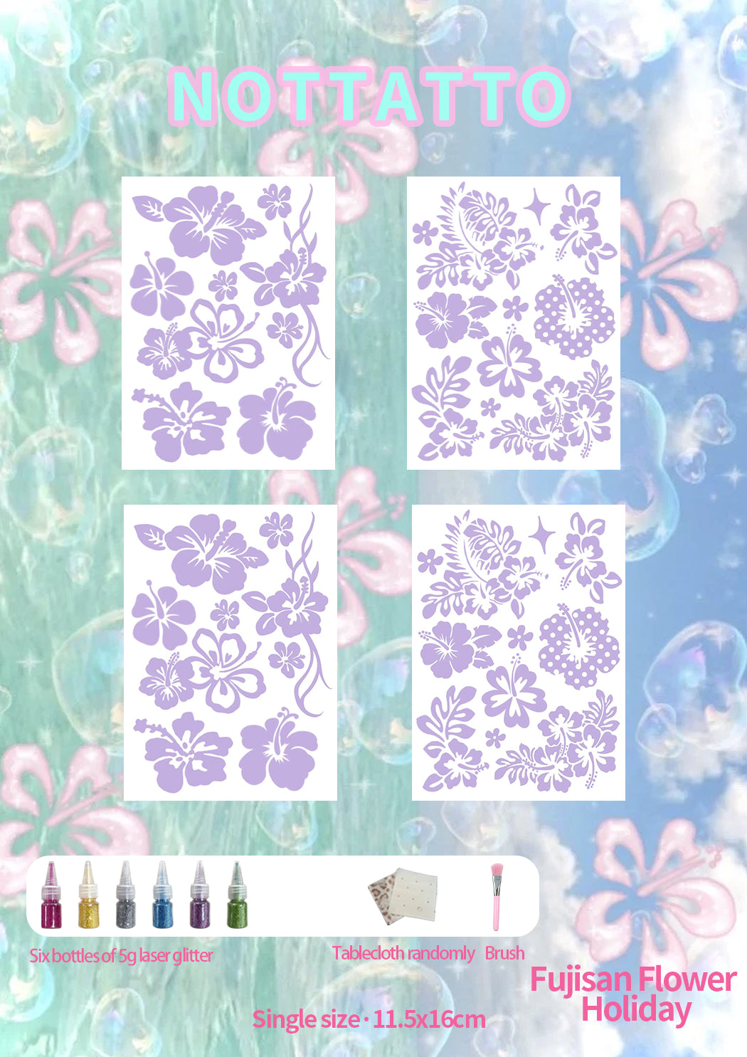 Fujisan FlowerHoliday  DIY Glitter Tattoos