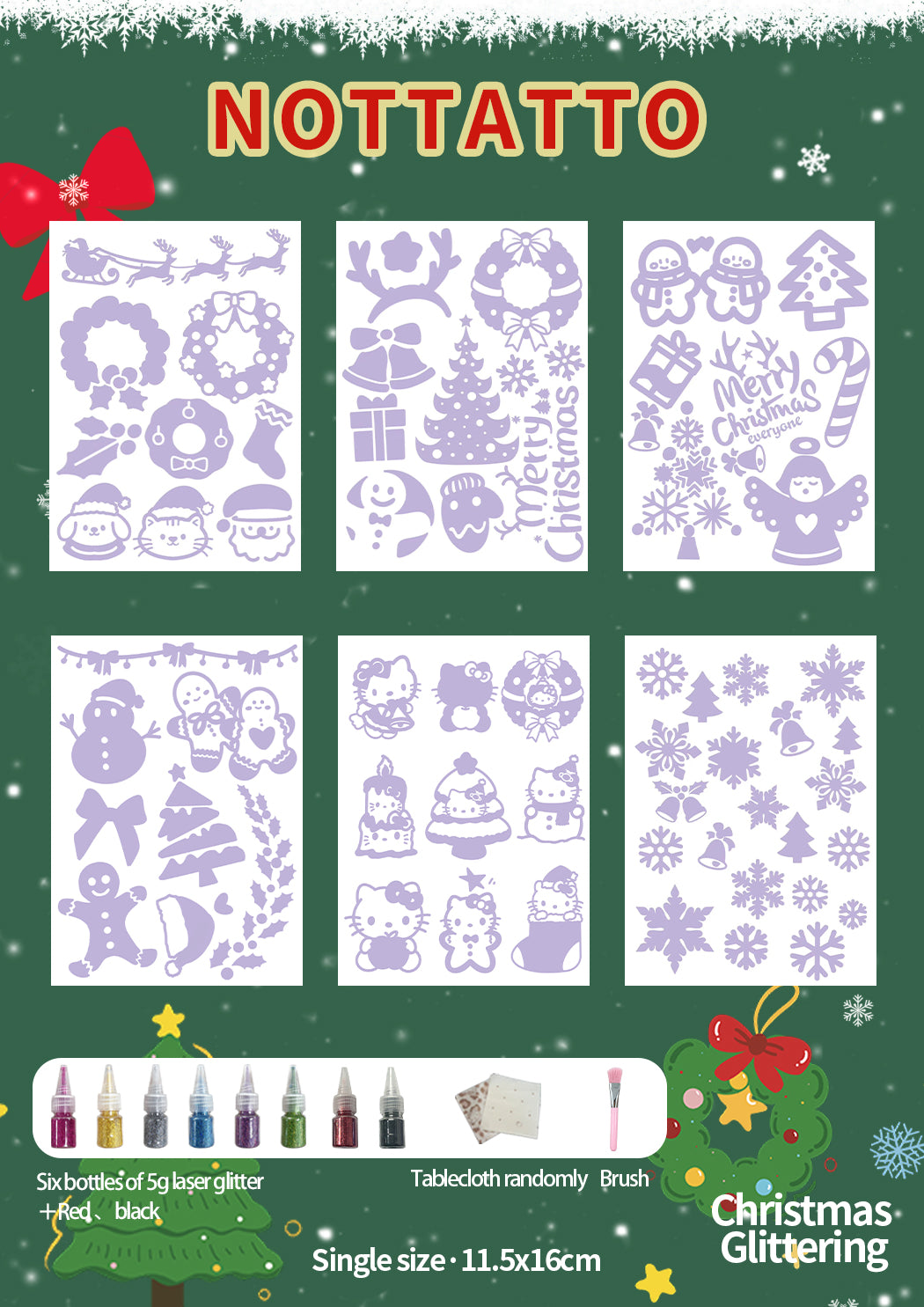 Christmas Glittering  DIY Glitter Tattoos