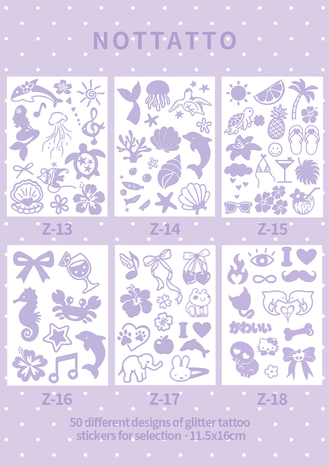 Self-Choice DIY Glitter Tattoos Temporary Tattoo Stickers