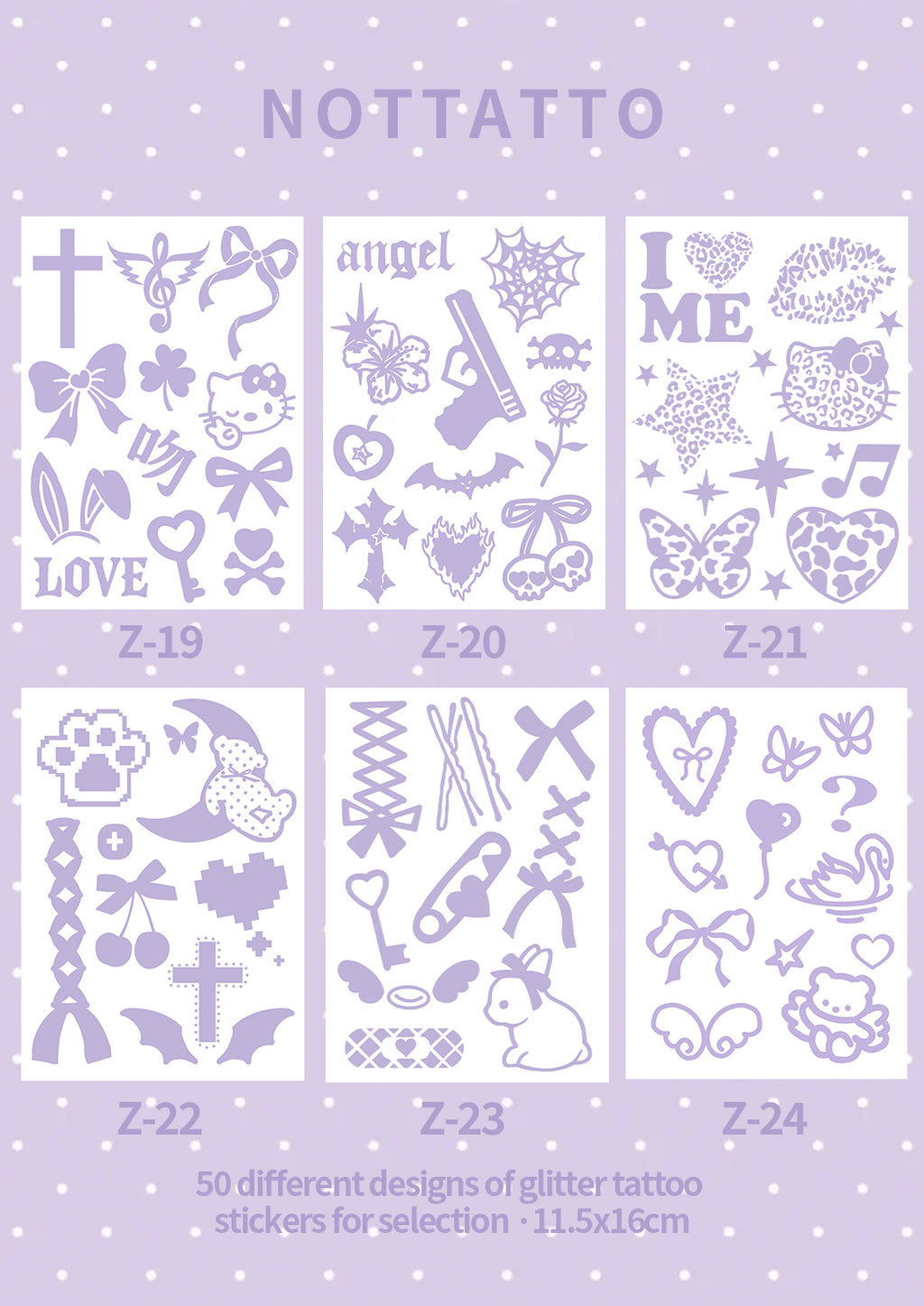 Self-Choice DIY Glitter Tattoos Temporary Tattoo Stickers