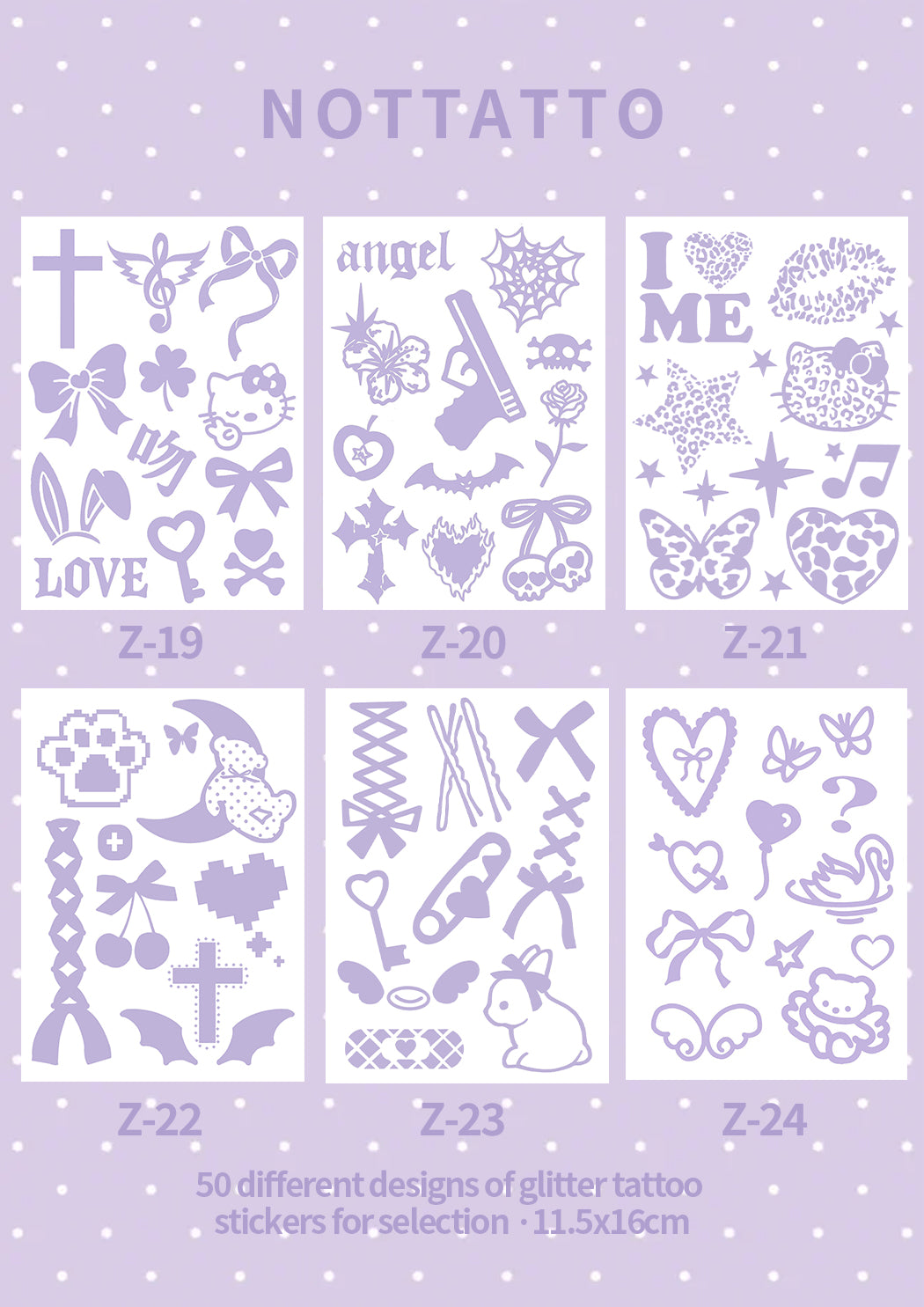 Self-Choice DIY Glitter Tattoos Temporary Tattoo Stickers