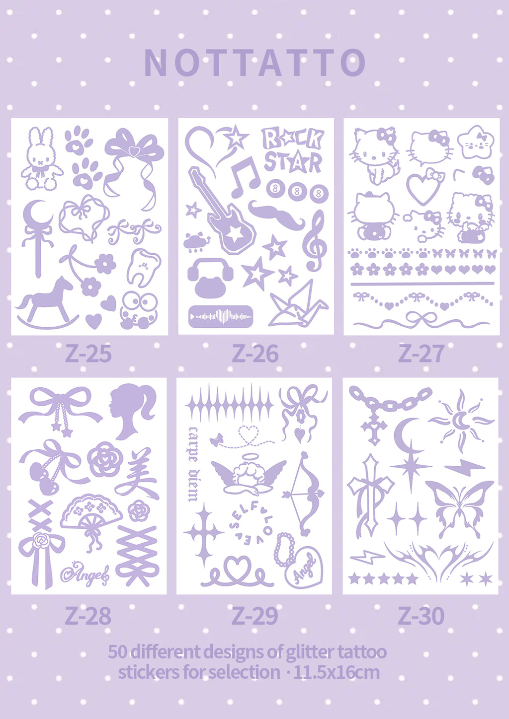 Self-Choice DIY Glitter Tattoos Temporary Tattoo Stickers
