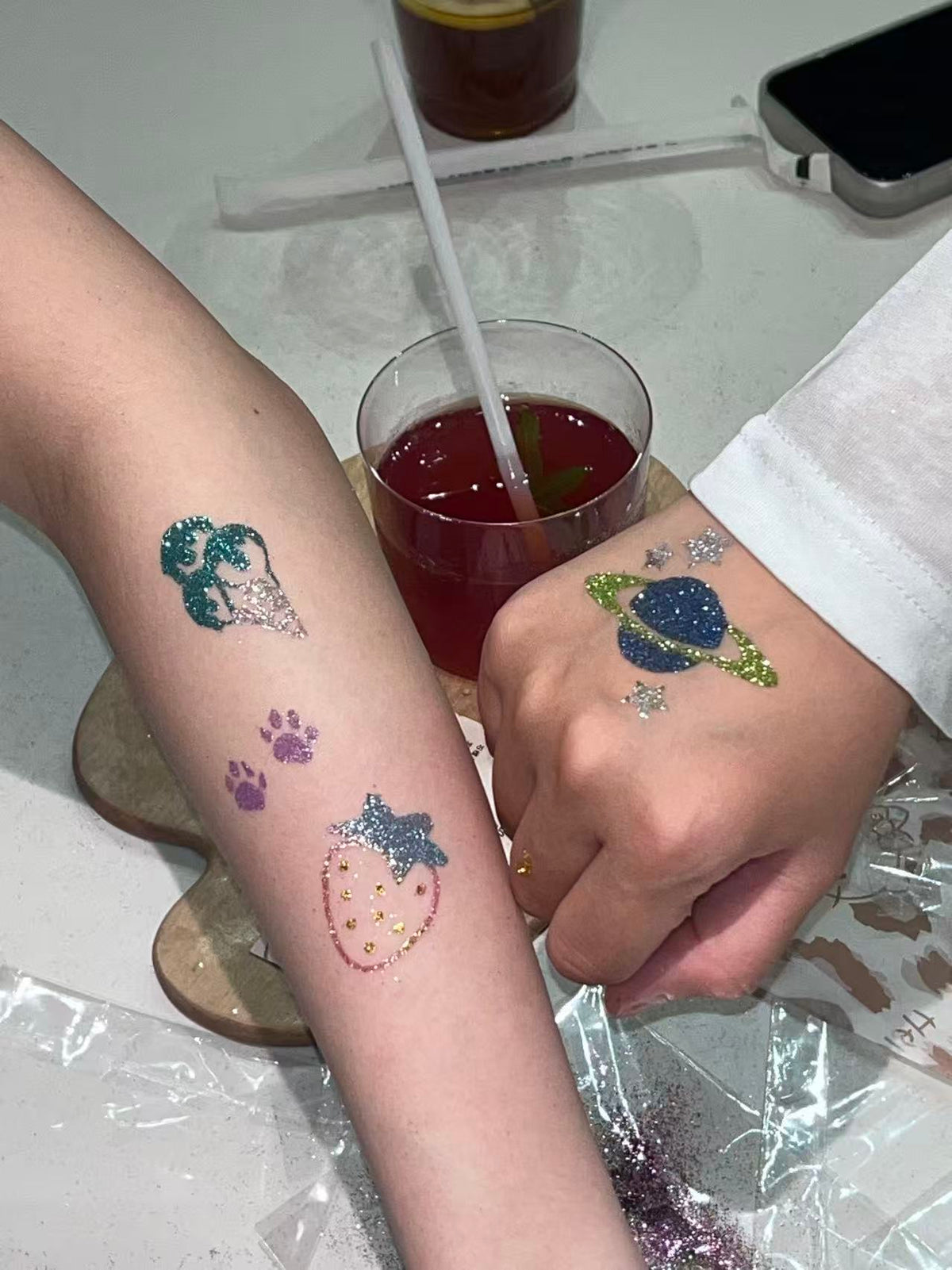 10 Sheets Set DIY Glitter Tattoos-series