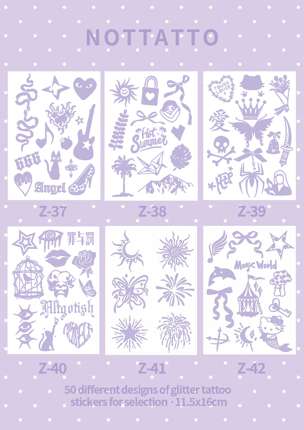 Self-Choice DIY Glitter Tattoos Temporary Tattoo Stickers